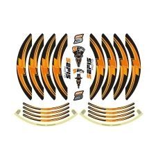 SEFIS PREMIUM ST 1 zweiteilige Felgenaufkleber - orange SEFIS PREMIUM ST 1 zweiteilige Felgenaufkleber - orange