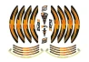 SEFIS PREMIUM ST 1 zweiteilige Felgenaufkleber - orange für Motorrad