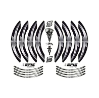 SEFIS PREMIUM ST 1 zweiteilige Felgenaufkleber - grau