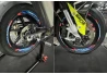SEFIS PREMIUM ST 1 zweiteilige Felgenaufkleber - rot für Motorrad