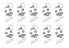 SEFIS Schnellspannschraube D-Ring 17mm Set 10 Stk für Motorrad