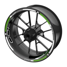 SEFIS Satz farbiger Felgenaufkleber EASY Kawasakii Z400 grün
