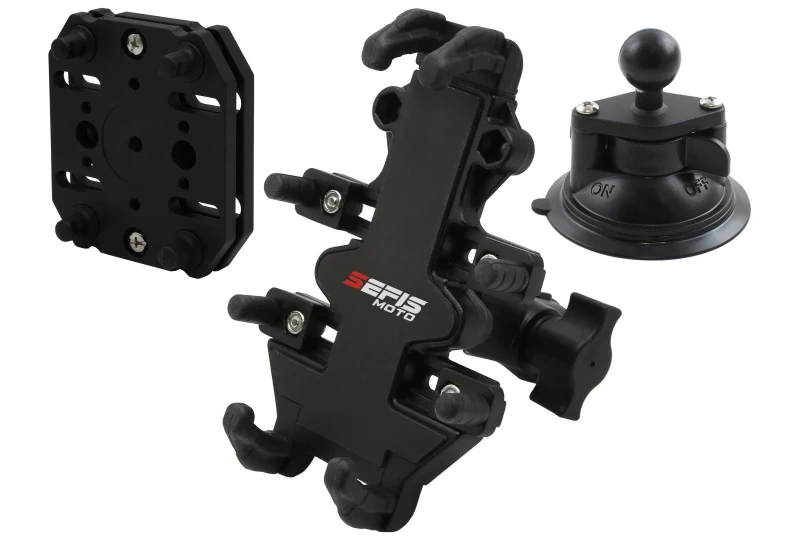 SEFIS Spine Telefonhalterung mit Saugnapf und Anti-Shock-Adapter für Auto für Motorrad
