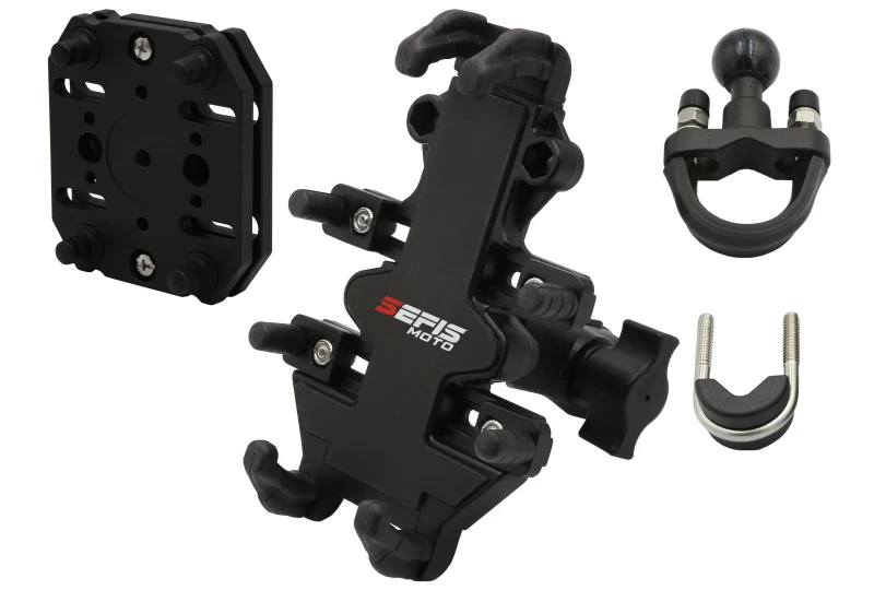 SEFIS SPINE T ganzmetall Outdoor-Halter mit Klemme und Anti-Shock-Adapter für Motorrad