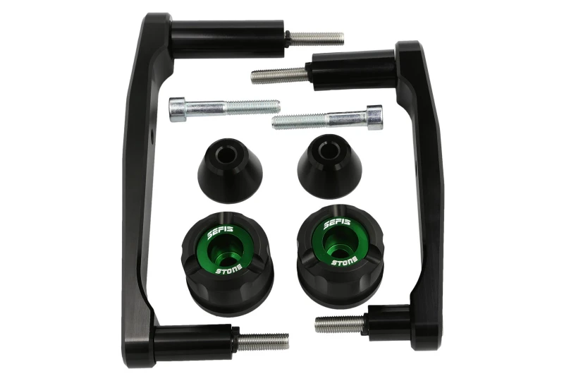 SEFIS STONE Sturzpads Kawasaki Z900 2017-2025 Grün für Motorrad