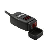 SEFIS UN10 2x USB Ladegerät/Steckdose mit Voltmeter