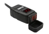 SEFIS UN10 2x USB Ladegerät/Steckdose mit Voltmeter für Motorrad