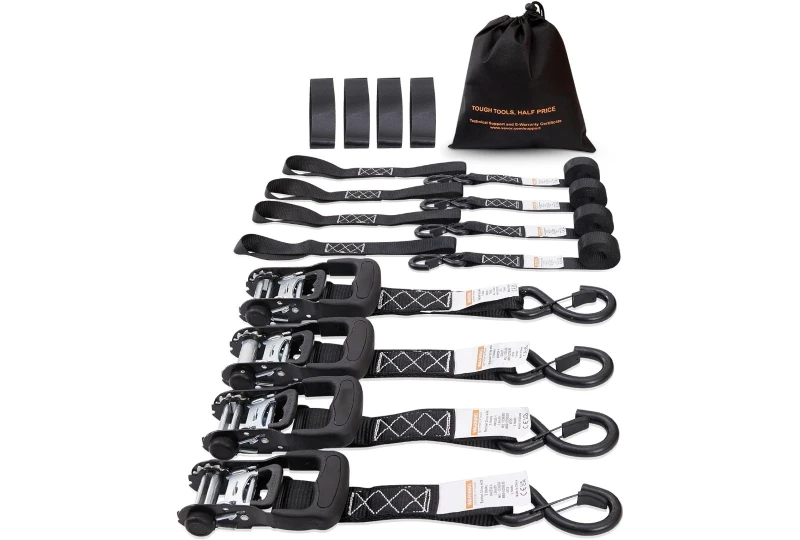 SEFIS SET 40 Securing Straps 4x Lashing Strap 4x Belt für Motorrad