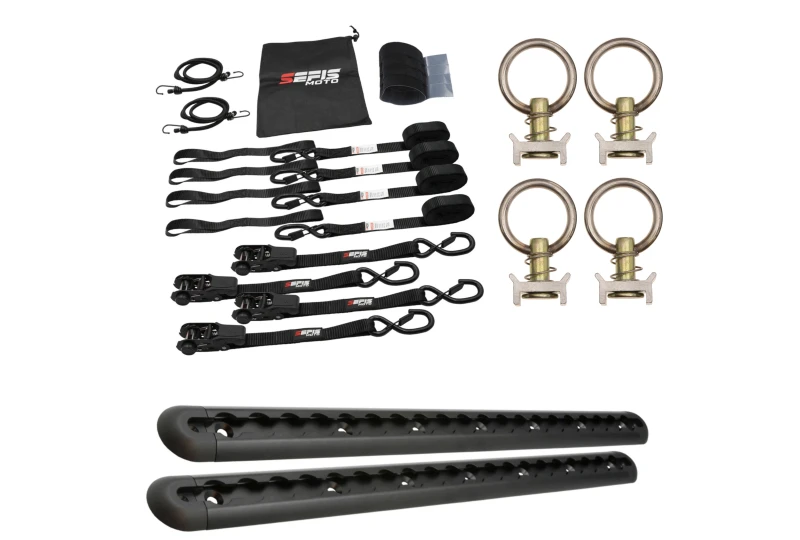 SEFIS ALU Ankerleiste AirLine 2x50cm schwarz + 4 Stk. Ösen in die AirLine-Leiste + SEFIS SET 25 für Motorrad SEFIS ALU Ankerleiste AirLine 2x50cm schwarz + 4 Stk. Ösen in die AirLine-Leiste + SEFIS SET 25 für Motorrad