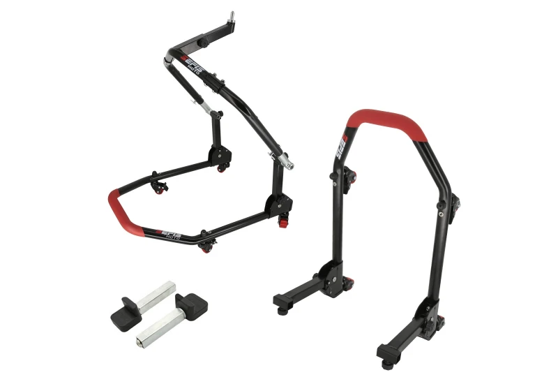 SEFIS M20U klappbarer mobiler Motorradständer Set - Lenkkopf und Hinterrad - Standard für Motorrad