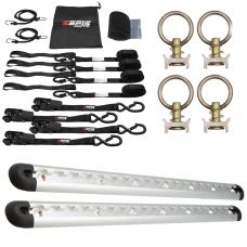 SEFIS ALU Ankerleiste  AirLine 2x50cm silber + 4 Stk. Ösen in die AirLine-Leiste + SEFIS SET 25