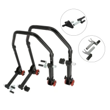 SEFIS D20 klappbarer Universal-Motorradständer - SET Front und Heck - V-Aufnahme / 2in1