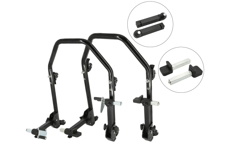 SEFIS D20U klappbarer mobiler universeller Motorradständer - SET Front und Heck - Dorn / Standard für Motorrad