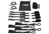 SEFIS SET 25 Spanngurte 4x Gurt mit Ratsche 25 mm x 4,6 m 4x Gurt TÜV/GS für Motorrad