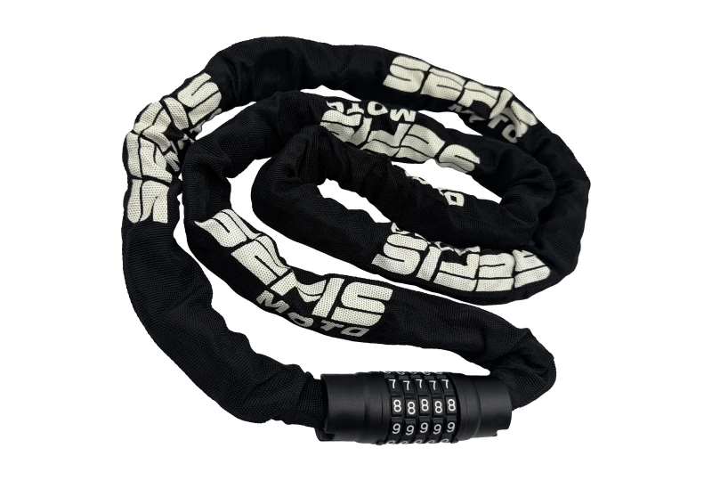 SEFIS Kombinationsschloss mit 8 mm Kette, 2 m für Fahrräder für Motorrad SEFIS Kombinationsschloss mit 8 mm Kette, 2 m für Fahrräder für Motorrad