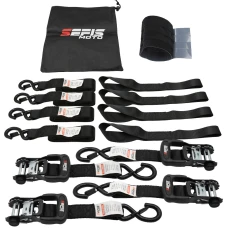 SEFIS SET 40 Spanngurte 4x Gurt mit Ratsche 40 mm x 240 cm 4x Gurt TÜV/GS
