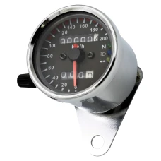 SEFIS mechanischer analoger Tachometer für Motorräder Retro 200 chrom