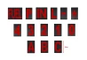 SEFIS Tabellen des Alphabets und der Zahlen für die Boxentafel rot 