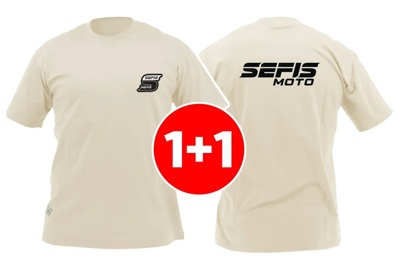 SEFIS Street T-Shirt beige 1+1 für Biker