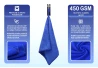 SEFIS Mikrofaser-Reinigungstuch 5 Stück GSM450 25*25cm blau für das Auto
