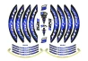 SEFIS PREMIUM ST 1 zweiteilige Felgenaufkleber Yamaha MT-09 für Motorrad