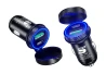 SEFIS Z6 2x USB-Buchse - Autoladegerät 30W QC 3.0 USB-A und USB-C Metall 