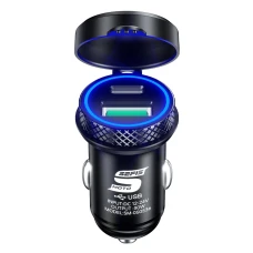 SEFIS Z6 2x USB-Buchse - Autoladegerät 30W QC 3.0 USB-A und USB-C Metall