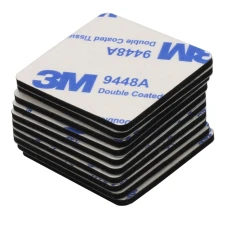 3M schwarzer doppelseitiger Aufkleber 30x30mm 10 Stk.