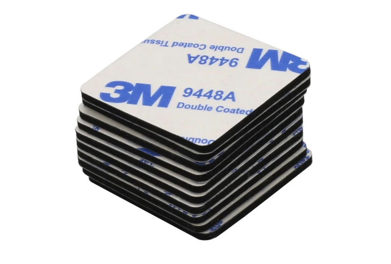3M schwarzer doppelseitiger Aufkleber 30x30mm 10 Stk. 