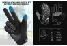 SEFIS reflektierende Sommerhandschuhe für Motorrad / Fahrrad / Roller für Biker